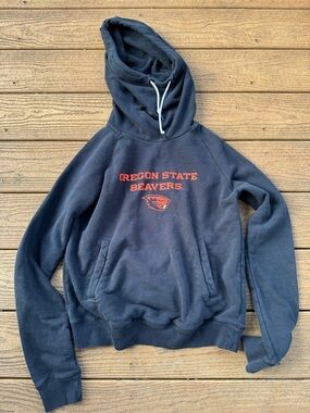 Oregon State black Hoodie with Orange Logo and White Drawstring Nike small